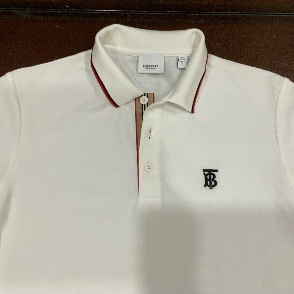 Burberry Polo Shirt, White, S